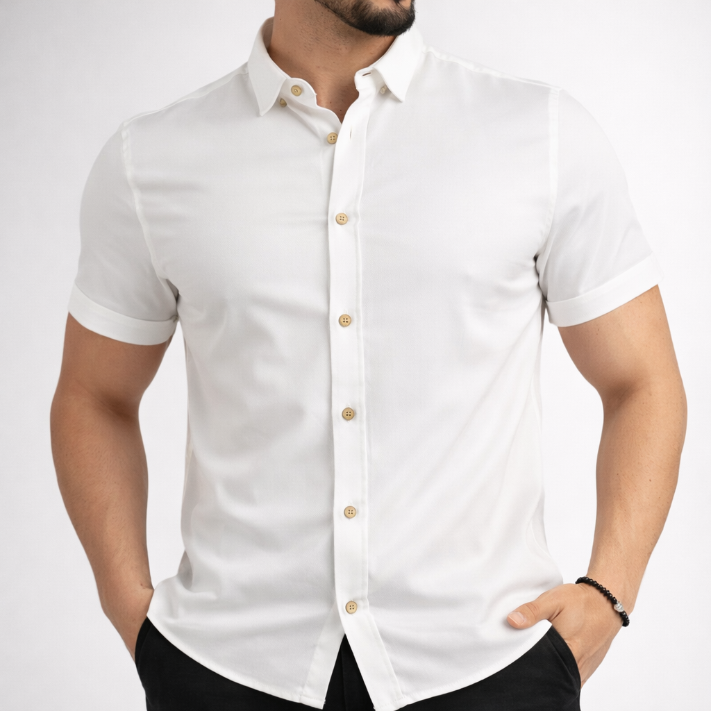 Camisa Chalis Premium de Cuello Clásico para Hombre