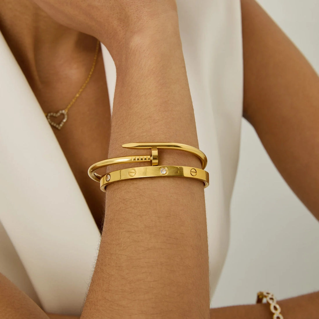 Brazalete Punta Lone Bañado en Oro de 18k